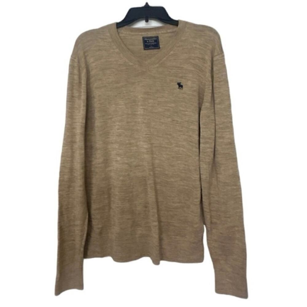 ABERCROMBIE & FITCH Pima Cotton V Neck Lightweight Sweater Size Large